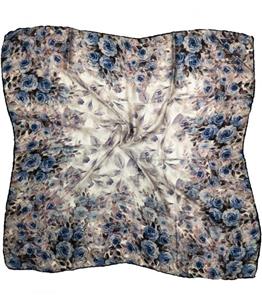 روسری آبی سفید مجلسی کد 2592