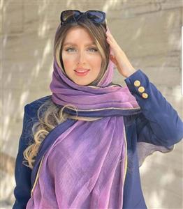 شال مجلسی حریر ساده دو رنگ کد 2544