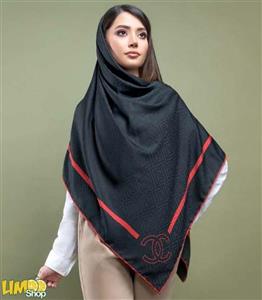روسری مشکی حاشیه قرمز