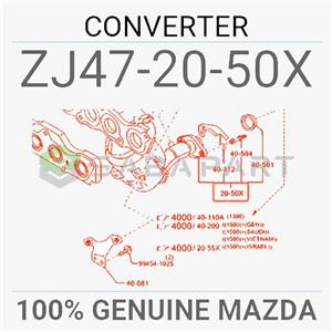 منیفولد دود مزدا 2 محصول اصلی جنیون پارت کد فنی ZJ472050X 