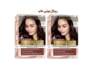 رنگ ‌مو لورال پلاتینه بدون آمونیاک قهوه ای تیره 3U سری Excellence
