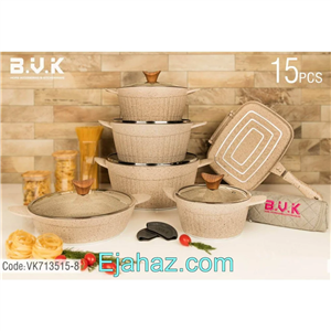 سرویس قابلمه گرانیتی بی وی کی گرندیول 15 پارچه