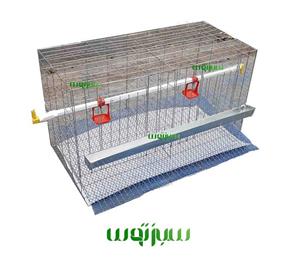 قفس مرغ تخمگذار یک طبقه اقتصادی سبز توس