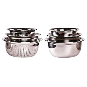 آبکش و لگن استیل یونیک سایز 34