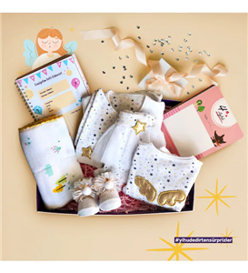 جعبه هدیه دختر بچه نوزاد فرشته شیرین YihuBox (ترکیه) کد 6/24 