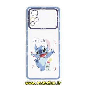 قاب گوشی Poco M4 Pro 4G شیائومی ژله ای طرح دار شفاف محافظ لنز دار کارتونی استیتچ Stitch کد 148 