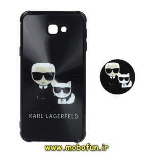 قاب گوشی Galaxy J5 Prime سامسونگ لیزری محافظ لنز دار پاپ سوکت دار طرح کارل لاجرفلد KARL LAGERFELD کد 148