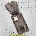 قاب گوشی iPhone 13 Pro Max آیفون اورجینال طرح عروسکی خرگوشی پشمالو نسکافه ای کد 333
