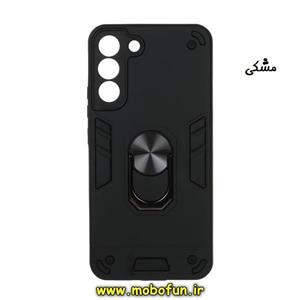 قاب گوشی Galaxy S22 Plus سامسونگ طرح ضد ضربه بتمن هولدر دار محافظ لنز دار مشکی کد 28