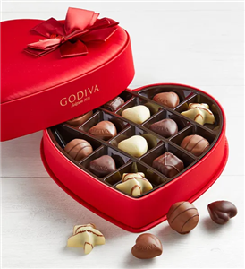 جعبه قلب فابریک لوکس نسخه Godiva Ltd 14 عدد امریکا 