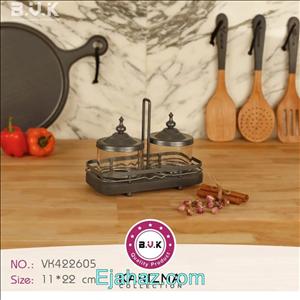 پا سماوری کوچک چوبی فلزی بی وی کی