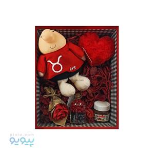 پک کادو ولنتاین عروسک دماغ با شاخه گل کد pp159