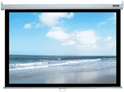 Scope Manual Projector Screen 180 x 180