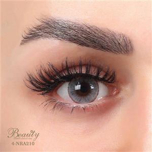 لنز رنگی فصلی بیوتی 500 ساعته، شماره 4 مدل NRA210 دور دار خاکستری BEAUTY COLORED CONTACT LENS NUMBER 4 NRA210
