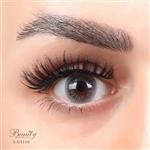 لنز رنگی فصلی بیوتی 500 ساعته، شماره 2 مدل HA110 هاله دار و رگه دار طوسی آبی روشن BEAUTY COLORED CONTACT LENS NUMBER 2 HA110