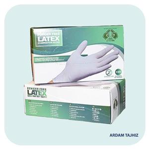 دستکش لاتکس بدون پودر A1 Globe سایز M بسته 100 عددی