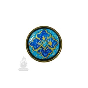 انگشتر میناکاری قطر 20 میلی متر آبی روشن