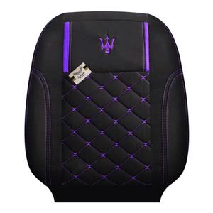 روکش صندلی سوشیانت مناسب تیبا 2 و کوییک تمام جودون مشکی دوخت بنفش