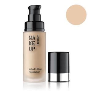 کرم پودر مخملی ضد چروک ولوت لیفتینگ میکاپ فکتوری شماره 11 رزی شنی MAKE UP FACTORY VELVET LIFTING FOUNDATION ROSY SAND 