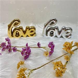 اکسسوری لاو LOVE سرامیکی طلایی و سیلور