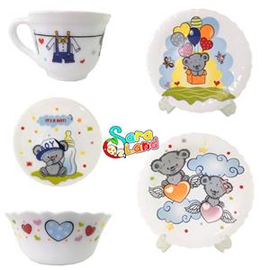 سرویس غذاخوری کودک آرکوپال 5 تکه طرح خرس پسرانه