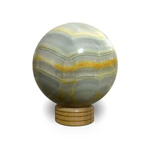 گوی کلسیت موج دار آبی