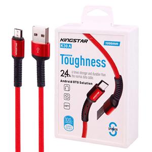 کابل تبدیل USB به microUSB کینگ استار مدل K30 A طول ۱ متر