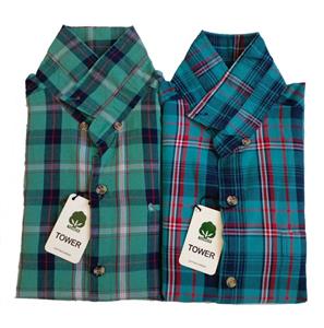 پیراهن آستین بلند مردانه چهارخانه جنس نخ پنبه