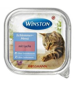 خوراک کاسه‌ایی (ووم) گربه وینستون با طعم ماهی  100 گرمی  Winston Schlemmer Menu mit Weibfisch