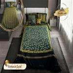 سرویس خواب پارلاک مدل versace leaf دو نفره 8 تکه دو رو