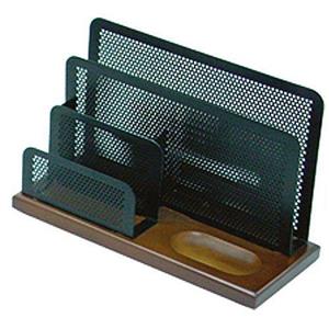 جای پاکت نامه چوب فلز  قهوه ای مشکی مدل WW-24 