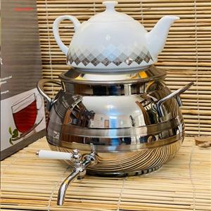 ست کتری و قوری استیل مدل دنیز