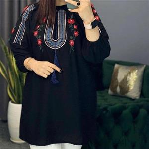 شومیز  گلدوزی ، شومیز نخی گلدوزی شده مدل باران()