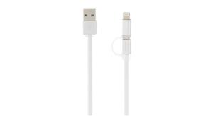 کابل تبدیل USB به microUSB/لایتنینگ کینگ استار مدل KS48 طول 1متر
