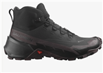 کتانی هایکینگ کوهنوردی ضد آب زنانه سالامون فرانسه SALOMON CROSS HIKE 2 MID GORE TEX Hikingschuhe Damen Black Chocolate Plum Black