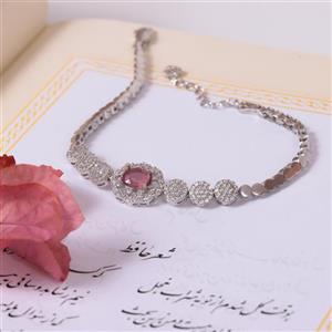 دستبند یاقوت سرخ زنانه کد 1757