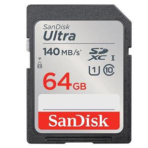کارت حافظه سندیسک SanDisk Ultra UHS I U1 Class 10 SDXC 64GB 140MB s SANDISK ULTRA 