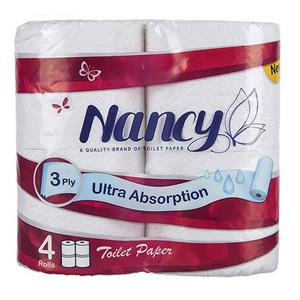 دستمال توالت 3 لایه 4 رول نانسی 