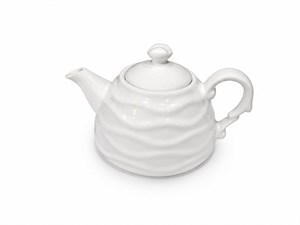 قوری چینی سفید ساده