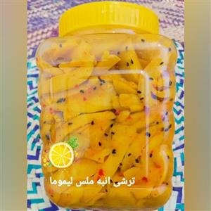 ترشی انبه ملس (1000گرم)خلالی ترش وشیرین تندی ملایم