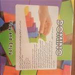 بازی دومینو 200 قطعه باعث قدرت خلاقیت کودکان باعث یادگیری و اموزش رنگها جنس mdfرنگی