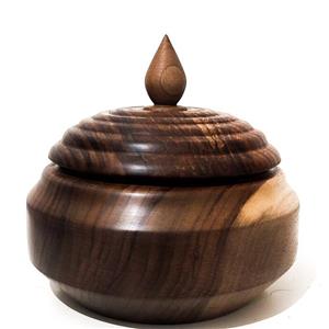 کاسه چوبی آجیل خوری قطر 15سانتیمتر ساخته شده از چوب گردو کردستان