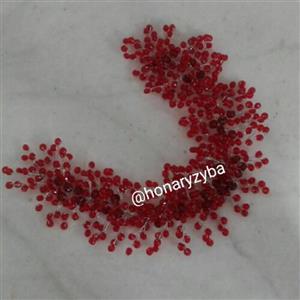 ریسه تمام کریستال قرمز و زرشکی