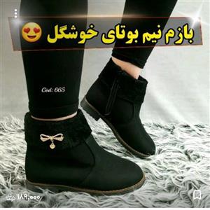 پوتین زنانه خزدار سایز 37تا40 کد 605