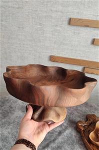 میوه خوری چوبی پایه دار (چوب گردو) 