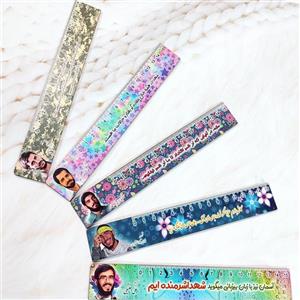خط کش چوبی با عکس شهدا(15سانتی متری)