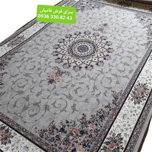 فرش ماشینی 700 شانه،12 متری طرح مهرگان ، سیلور