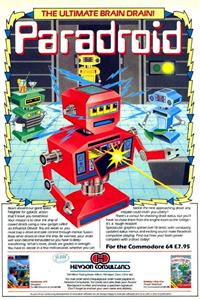 کارتریج بازی Paradroid برای کمودور 64