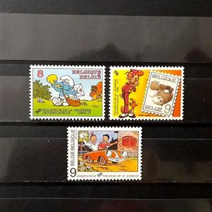 3 عدد تمبر کارتونی بلژیک