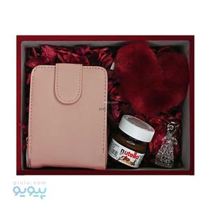 باکس کادویی ولنتاین با کیف چرم زنانه